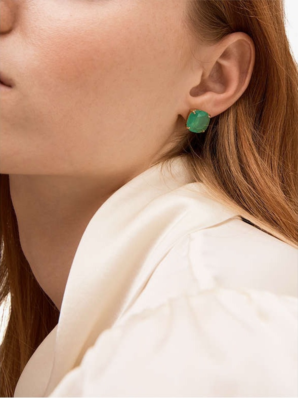Kate Spade New York Small Square Stud Earrings — Beryl Green